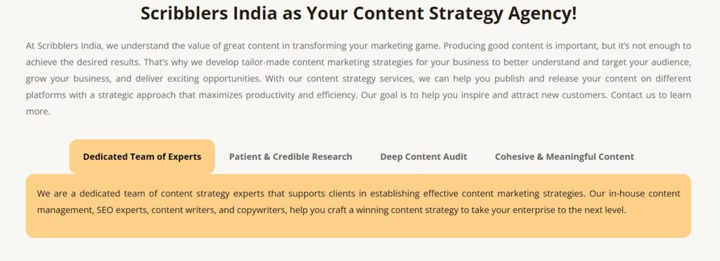 Availing the services of a content strategy is crucial for success in content marketing.